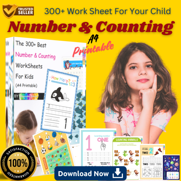 Child Number and Counting Worksheets for Kids – Printable PDF